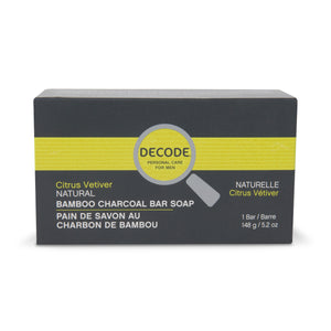 Hush Brands Decode Personal Care For Men 柑橘 Vetiver 竹纖維 Charcoal 潔膚皂|148g 主產品圖