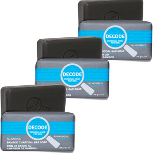 Hush Brands 3Pack Decode Personal Care For Men 柑橘 Vetiver 竹纖維 Charcoal 潔膚皂|148g|Original Packaging|LIMITED QUANTITIES! 產品細節圖