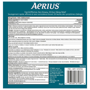 Aerius Aerius Allergy Relief Desloratadine 5 mg, 130 Tablets 產品圖片 2
