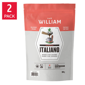 Café William Espresso Italiano 公平貿易有機咖啡豆 (908g x 2包) 產品圖片 1