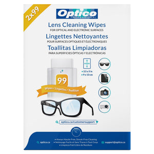 Optico 專業眼鏡及電子屏幕清潔濕巾 (99片 x 2盒) 產品圖片 1-Lohas 銀髮健康選品