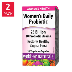 webber naturals webber naturals Women's Daily Probiotic 25 Billion CFU, 2 x 30 Vegetarian Capsules 產品圖片 1