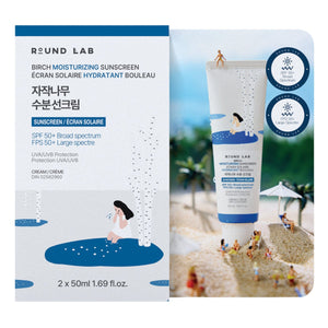 Round Lab 白樺保濕防曬 SPF 50+|長者戶外防護 50mL x 2-ElderlyShop 銀髮生活護理 圖片 1