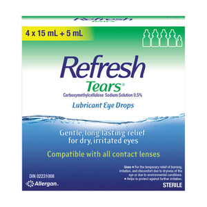 Refresh Tears 乾眼潤滑滴眼液 (15mL x 4樽 + 5mL) 產品圖片 1-Lohas 銀髮健康選品
