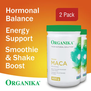 Organika 有機糊化瑪卡粉 無麩質非基因改造 (400g x 2樽) 產品圖片 2-Lohas 銀髮健康選品