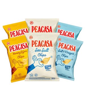 Peacasa 加拿大製鷹嘴豆脆片 海鹽+蜜糖芥末 (128g x 6包) 產品圖片 1-Lohas 銀髮健康選品