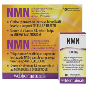 Webber Naturals NMN 青春逆齡膠囊 150mg (100粒 植物膠囊) - canadahk