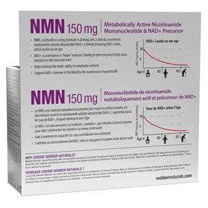 Webber Naturals NMN 青春逆齡膠囊 150mg (100粒 植物膠囊) - canadahk