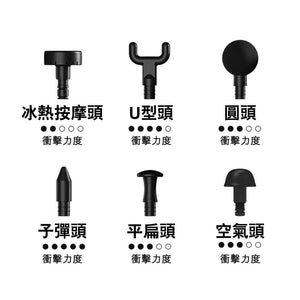 GXA美國M1專業級深層冷熱敷高頻筋膜槍 (2600mAh|6個按摩頭連收藏盒|灰色) - 樂耆同行 Lohas Elderly-香港樂齡長者用品專門店