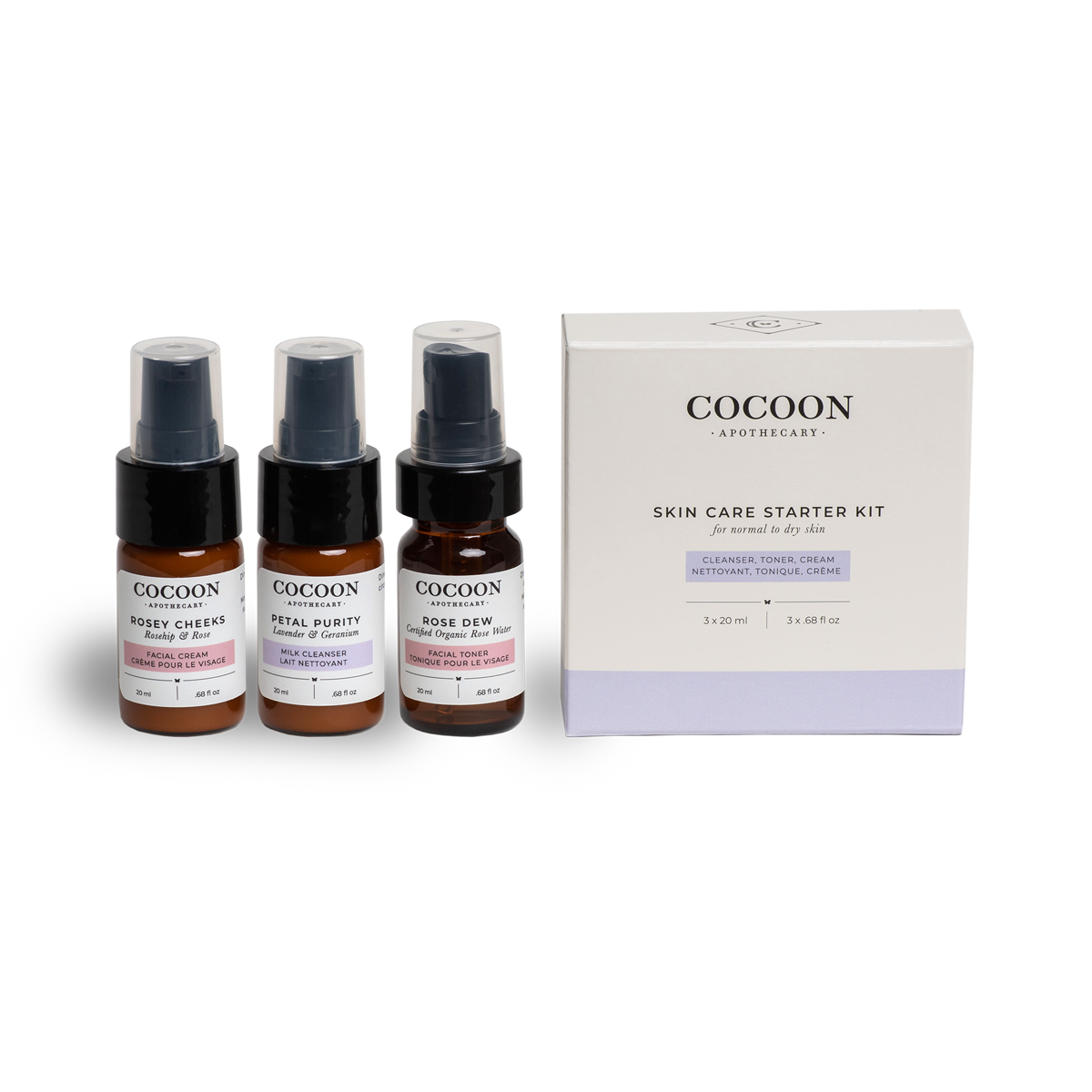 Cocoon Apothecary Skin Care Starter Kit for Normal to Dry Skin | Senior Daily Life | Overseas Purchasing