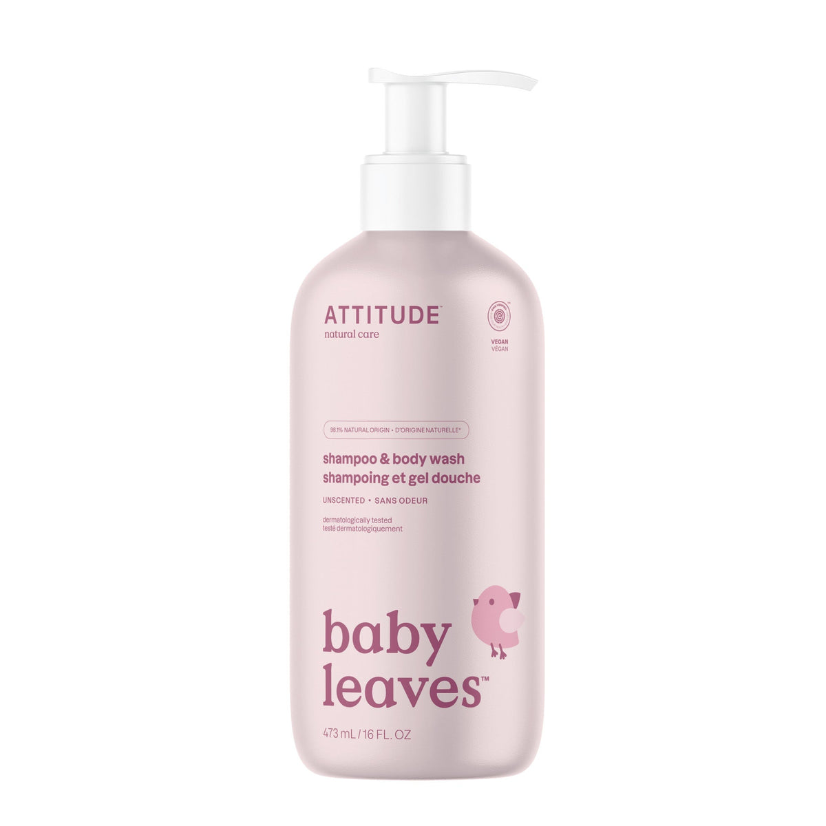 【Direct from Canada】ATTITUDE Baby 2-in-1 Shampoo & Body Wash