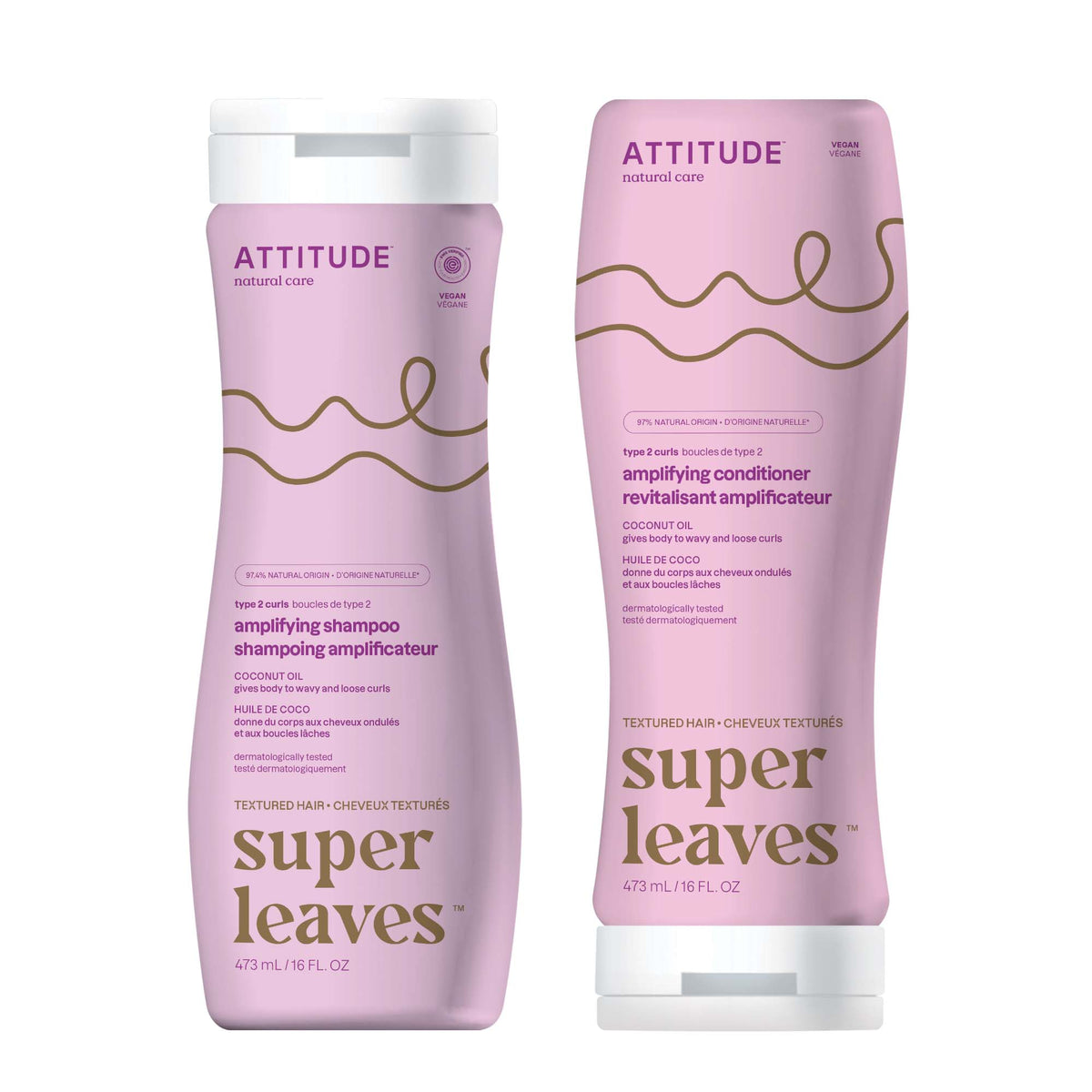 【Senior Living Essentials】ATTITUDE Amplifying Hair 2-Piece Set | Curly Hair | Overseas Purchasing
