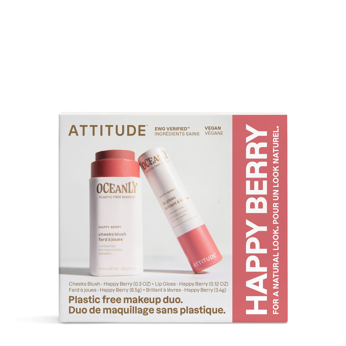 【Direct from Canada Selection】ATTITUDE Blush & Lip Color | Happy Berry