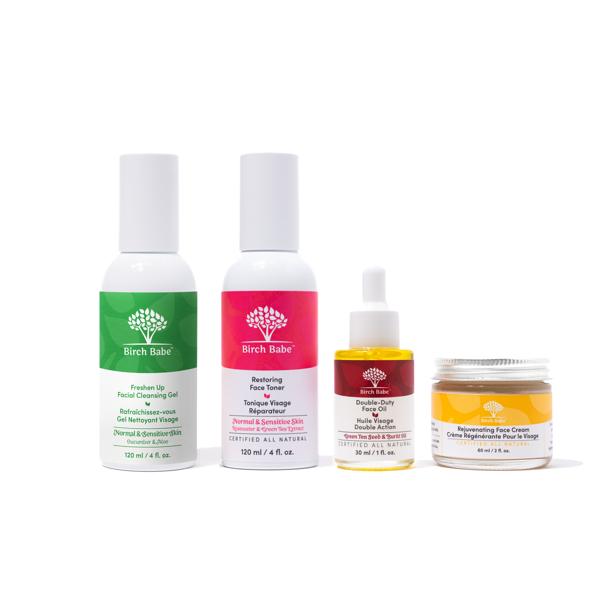 【Senior Daily Care】Birch Babe 4-Step Skincare Set | Dry to Mature Skin | Overseas Purchasing