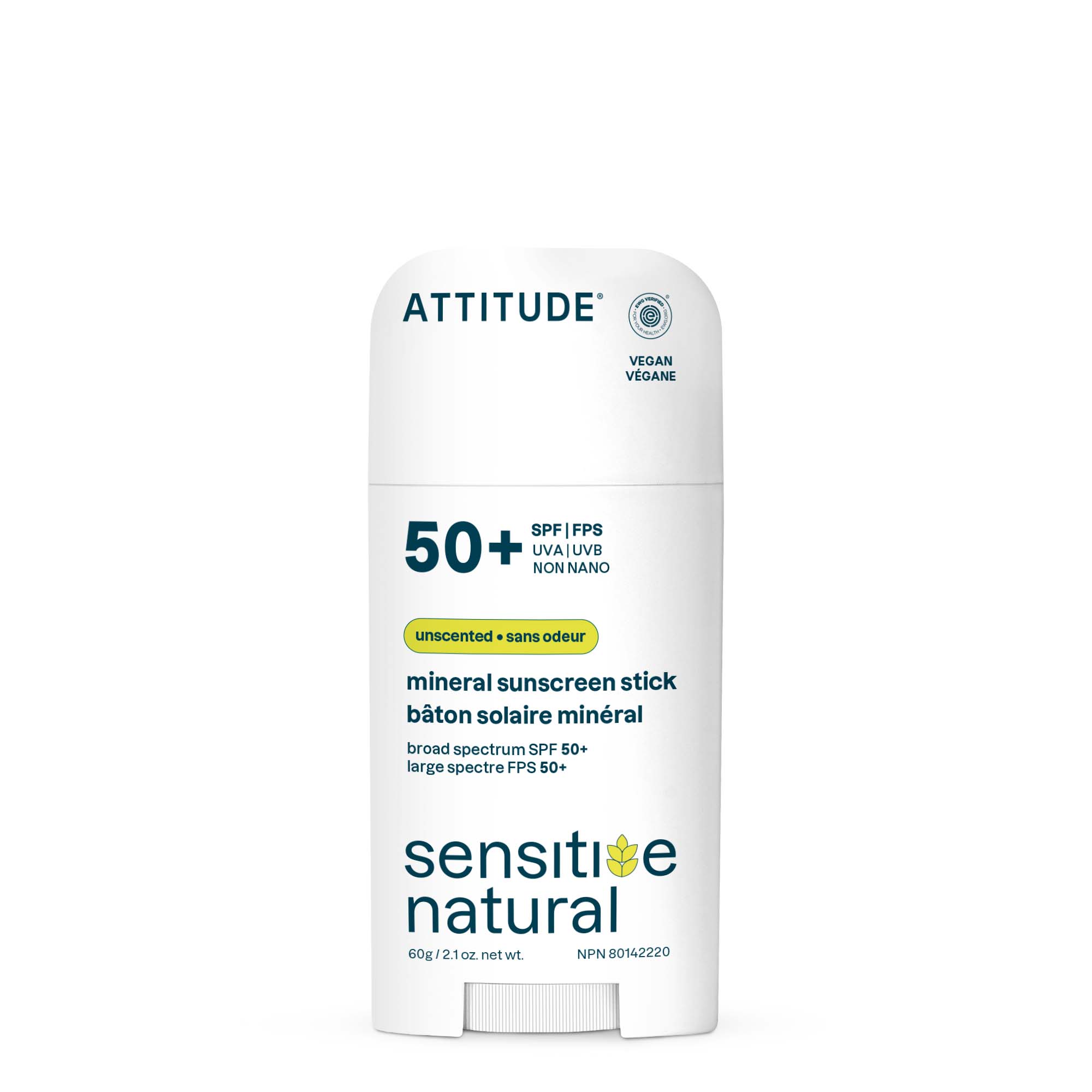ATTITUDE 礦物 Sunscreen Stick｜SPF 50 敏感肌 主產品圖