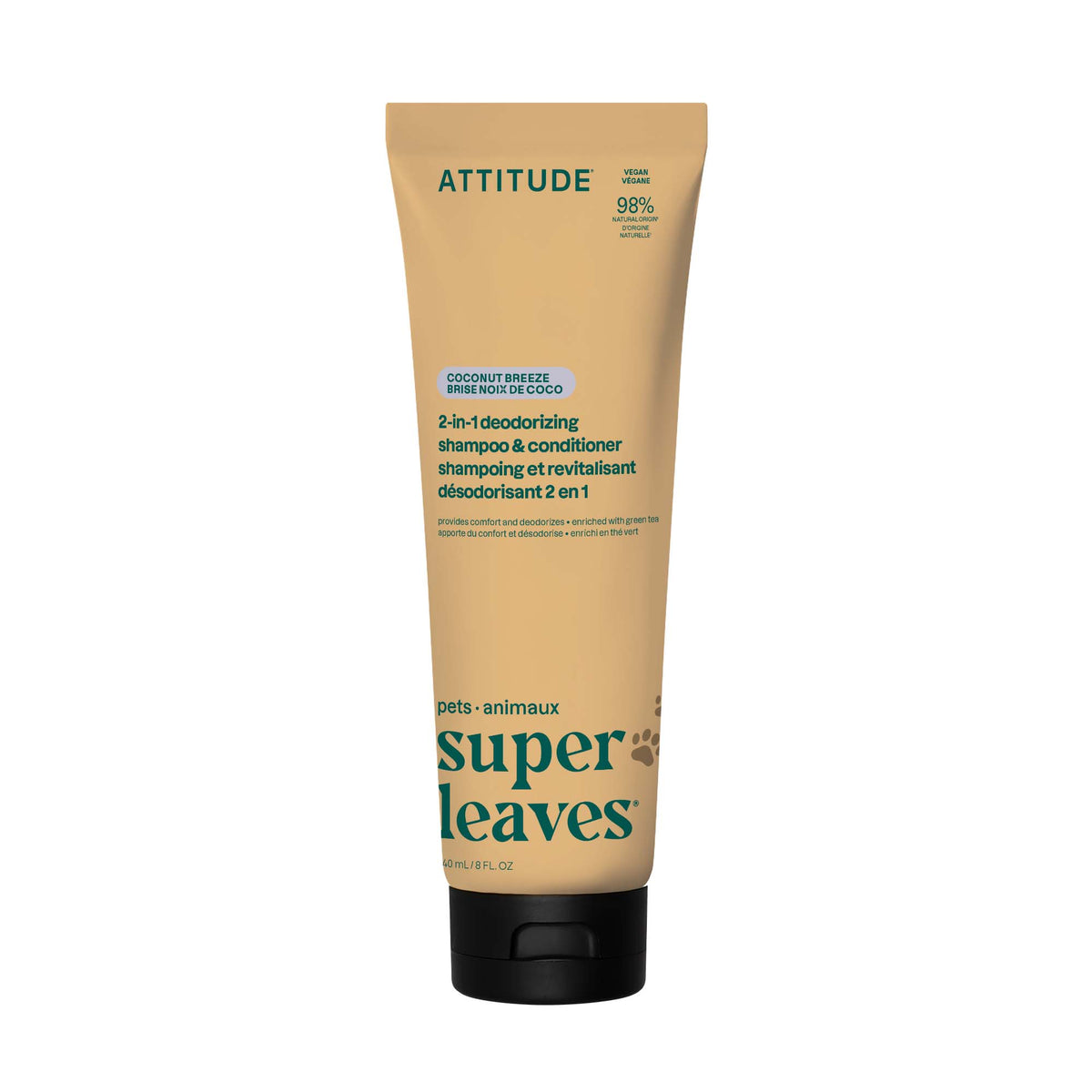【Direct from Canada】ATTITUDE 2-in-1 Pet Shampoo & Conditioner | Deodorizing