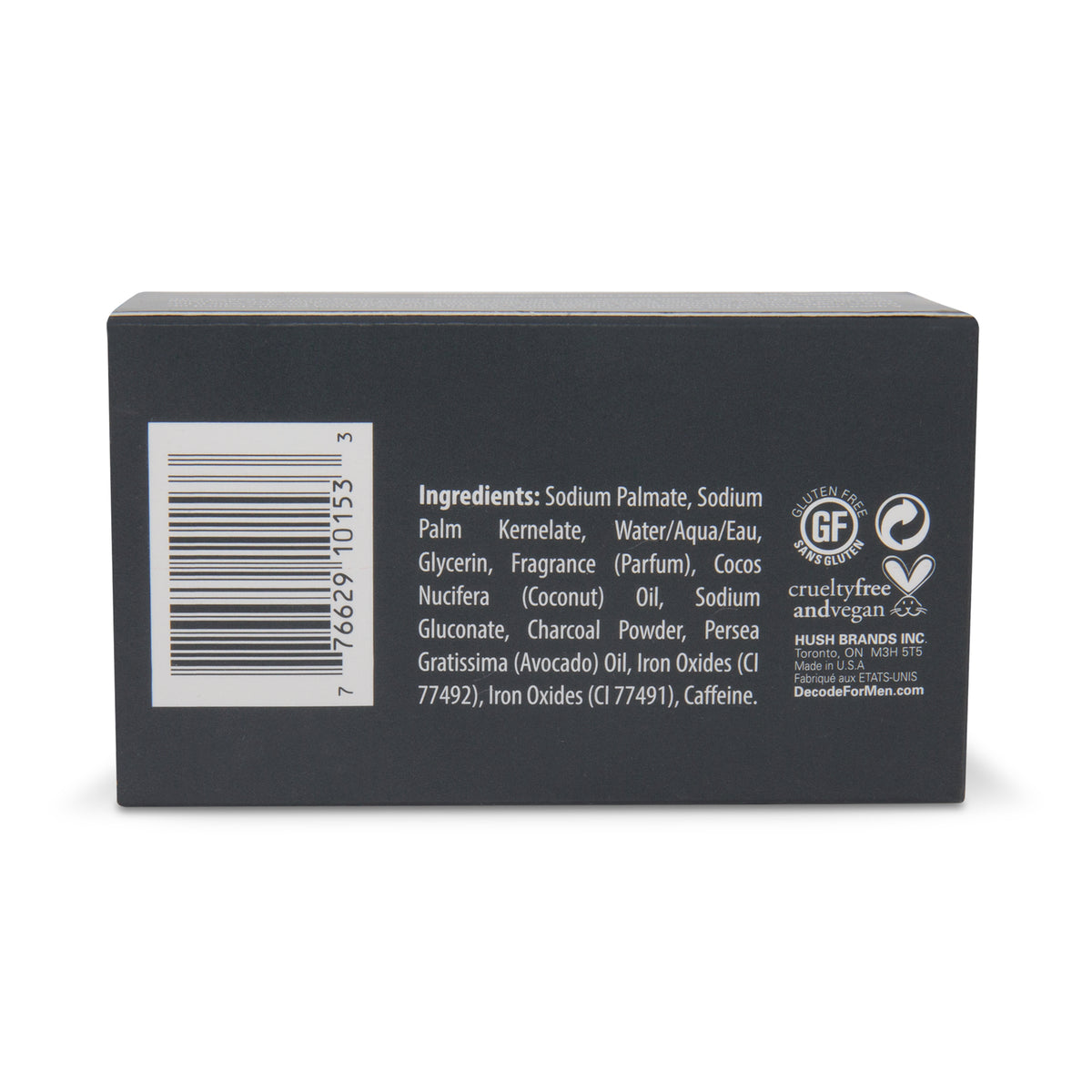 Hush Brands Decode Personal Care For Men 柑橘 Vetiver 竹纖維 Charcoal 潔膚皂｜148g 產品細節圖 2