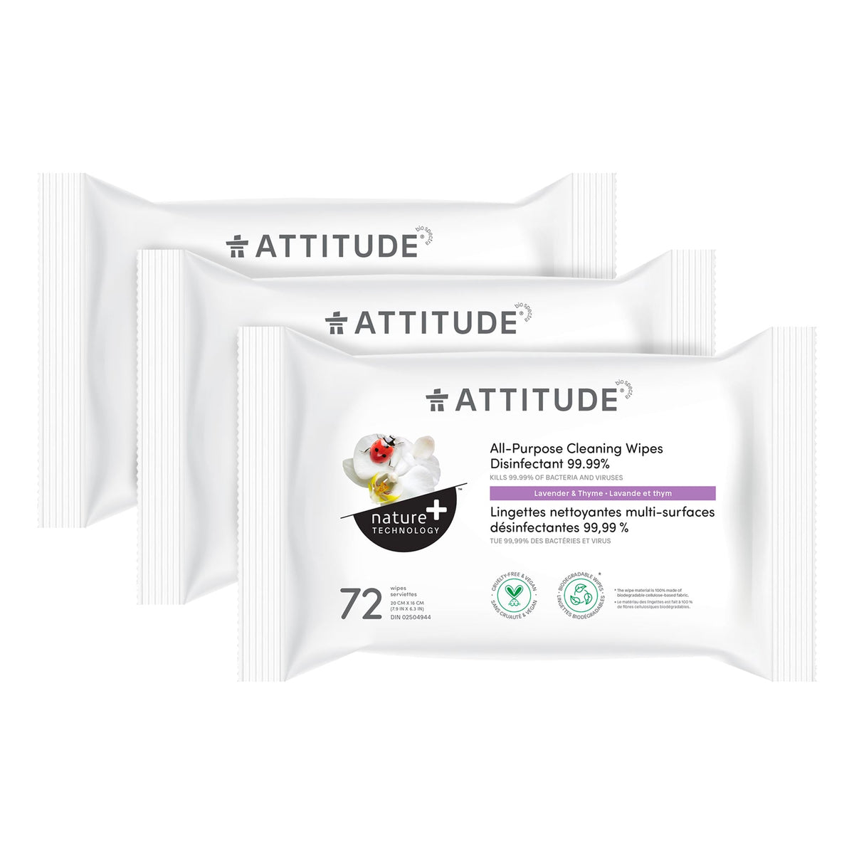 ATTITUDE All Purpose 清潔濕巾｜Disinfectant 產品細節圖 2