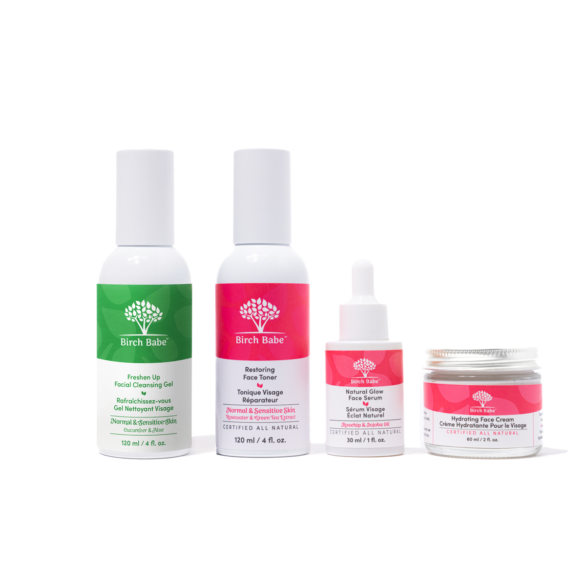 【Senior Daily Care】Birch Babe 4-Step Skincare Set | Sensitive Skin | Overseas Procurement