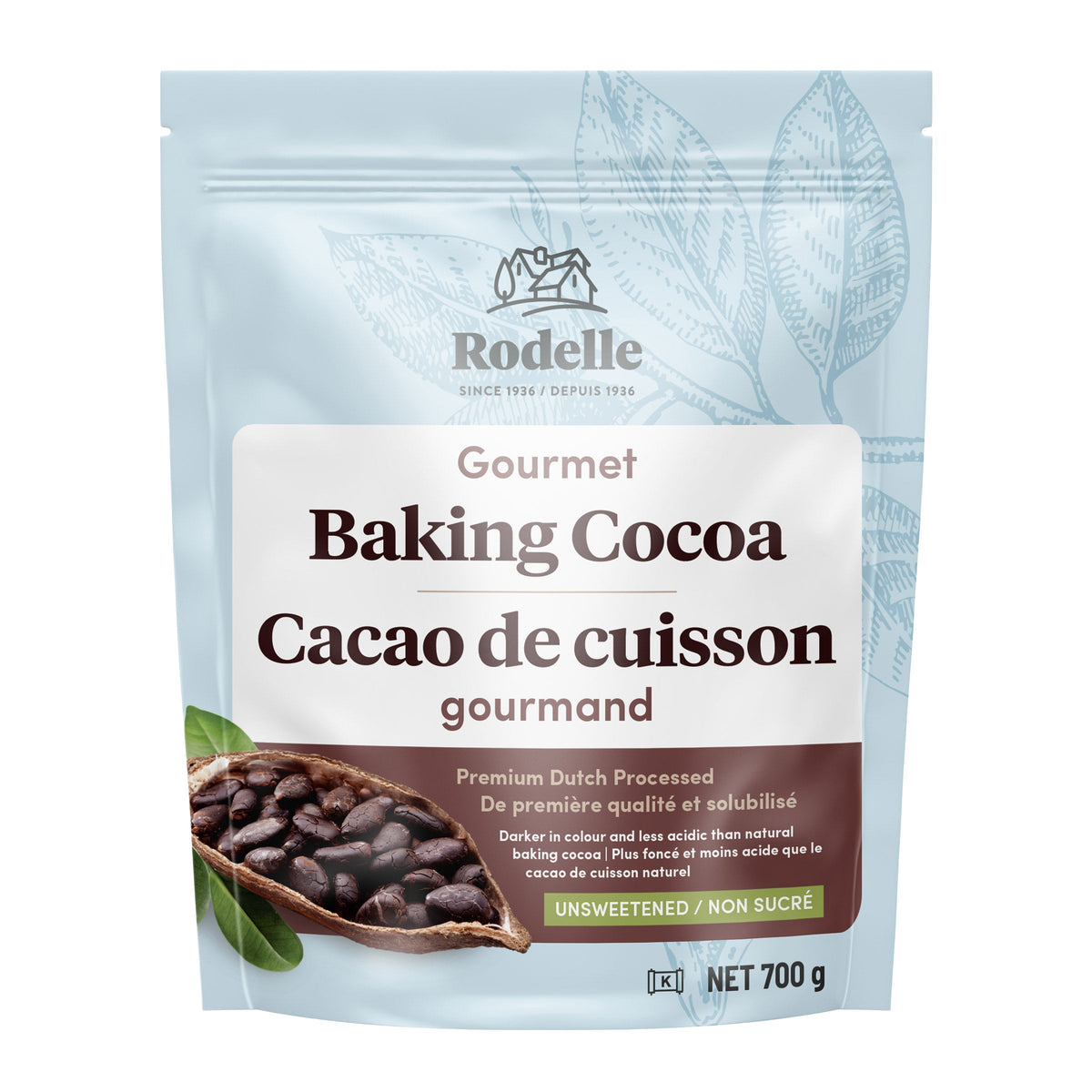 Rodelle Unsweetened Dutch-Processed Baking Cocoa (700g) | Overseas Purchase