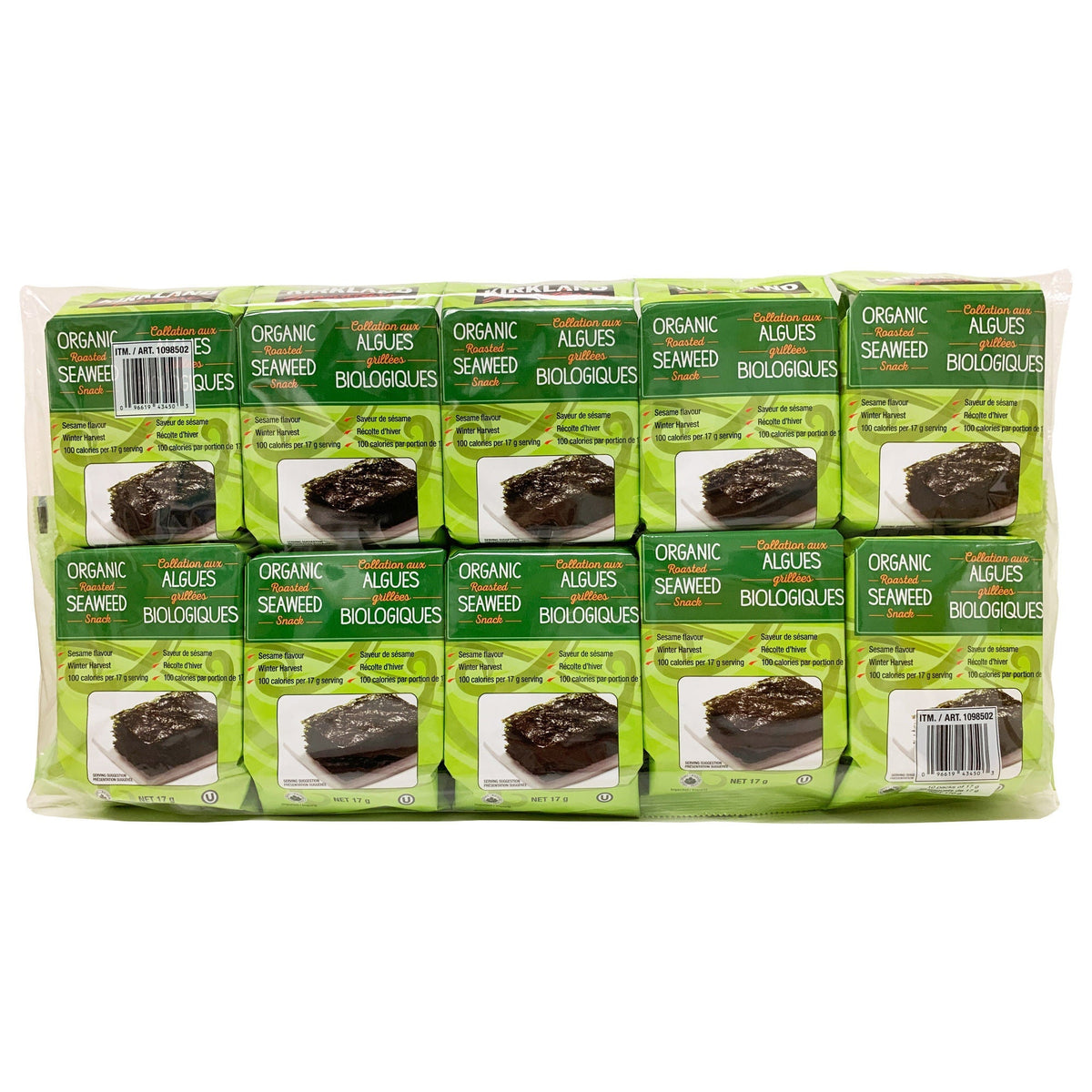 Kirkland Signature 有機烤紫菜 芝麻味 (10包) 產品圖片 1－Lohas 銀髮健康選品