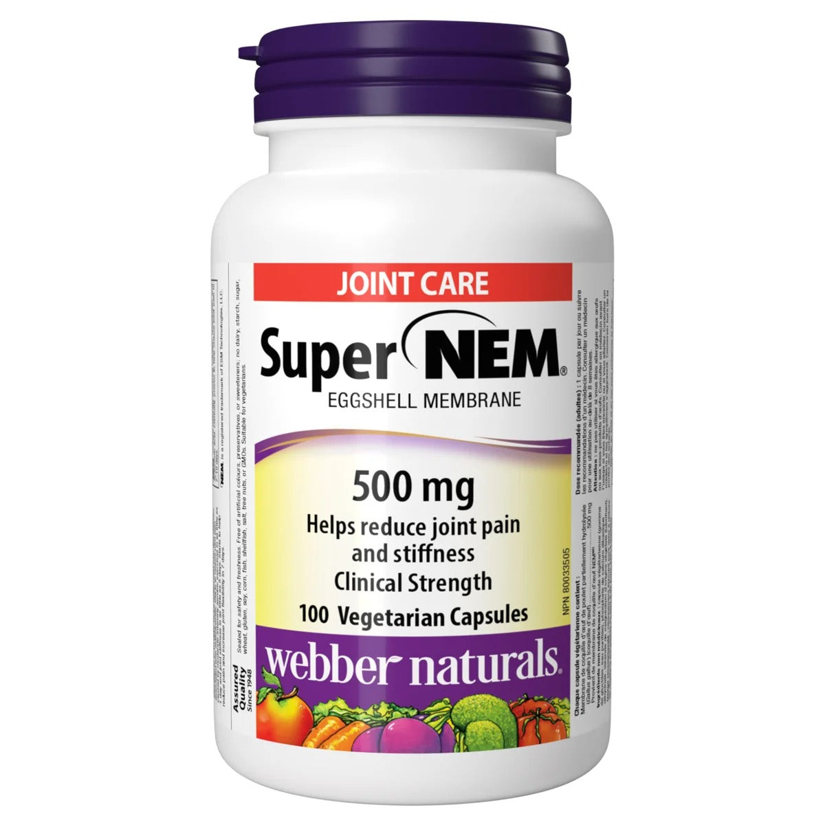 Webber Naturals NEM 天然蛋殼膜 (速效關節配方) 500mg (100粒 植物膠囊) | 海外代購 - canadahk
