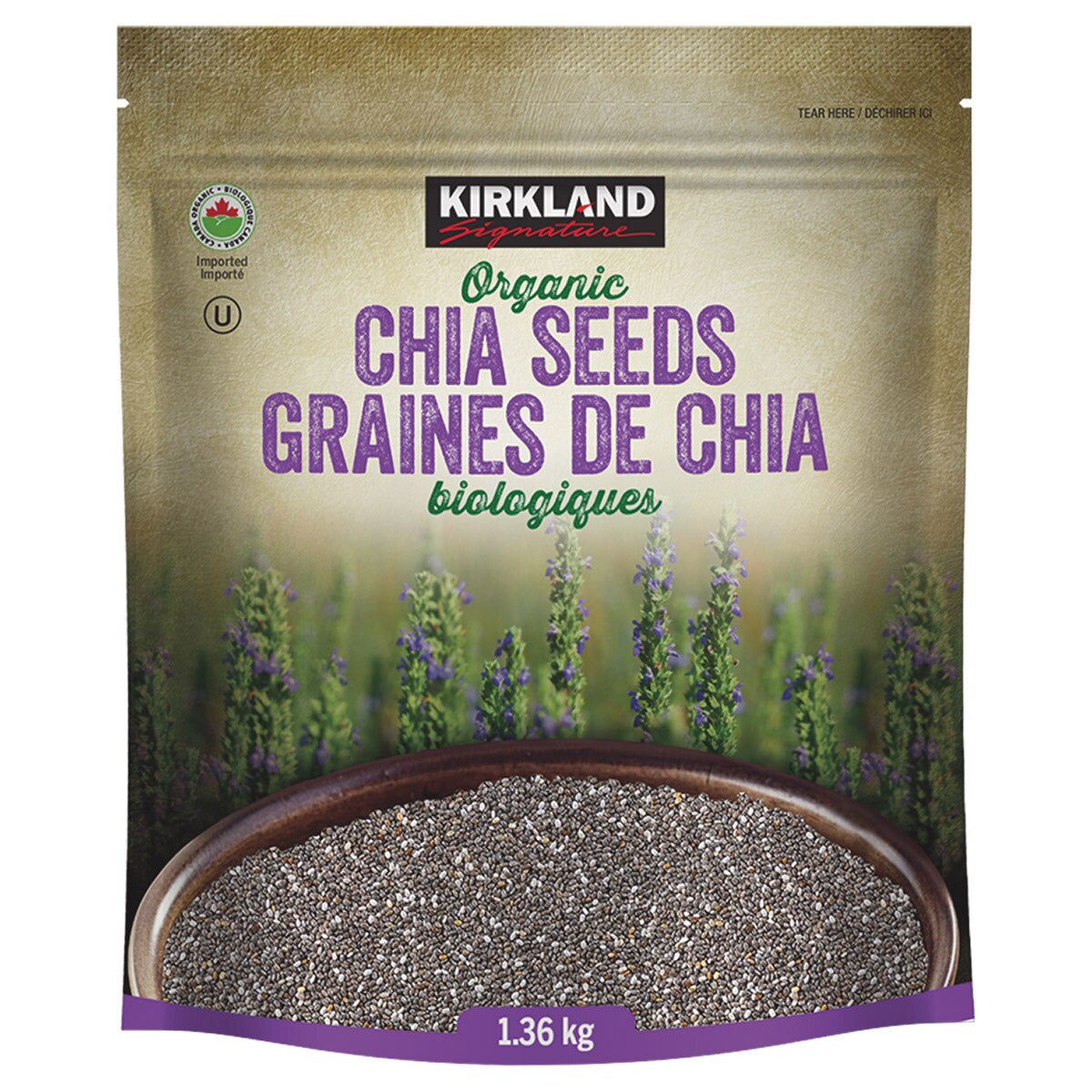 Kirkland Signature Organic Chia Seeds (1.36kg) | Overseas Purchasing
