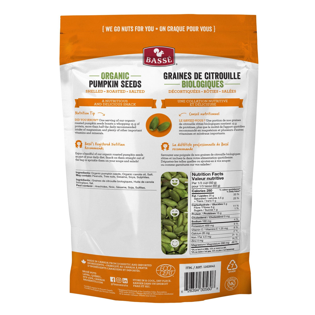 Bassé 有機南瓜籽 高纖植物蛋白 (1.2kg) 產品圖片 2－Lohas 銀髮健康選品
