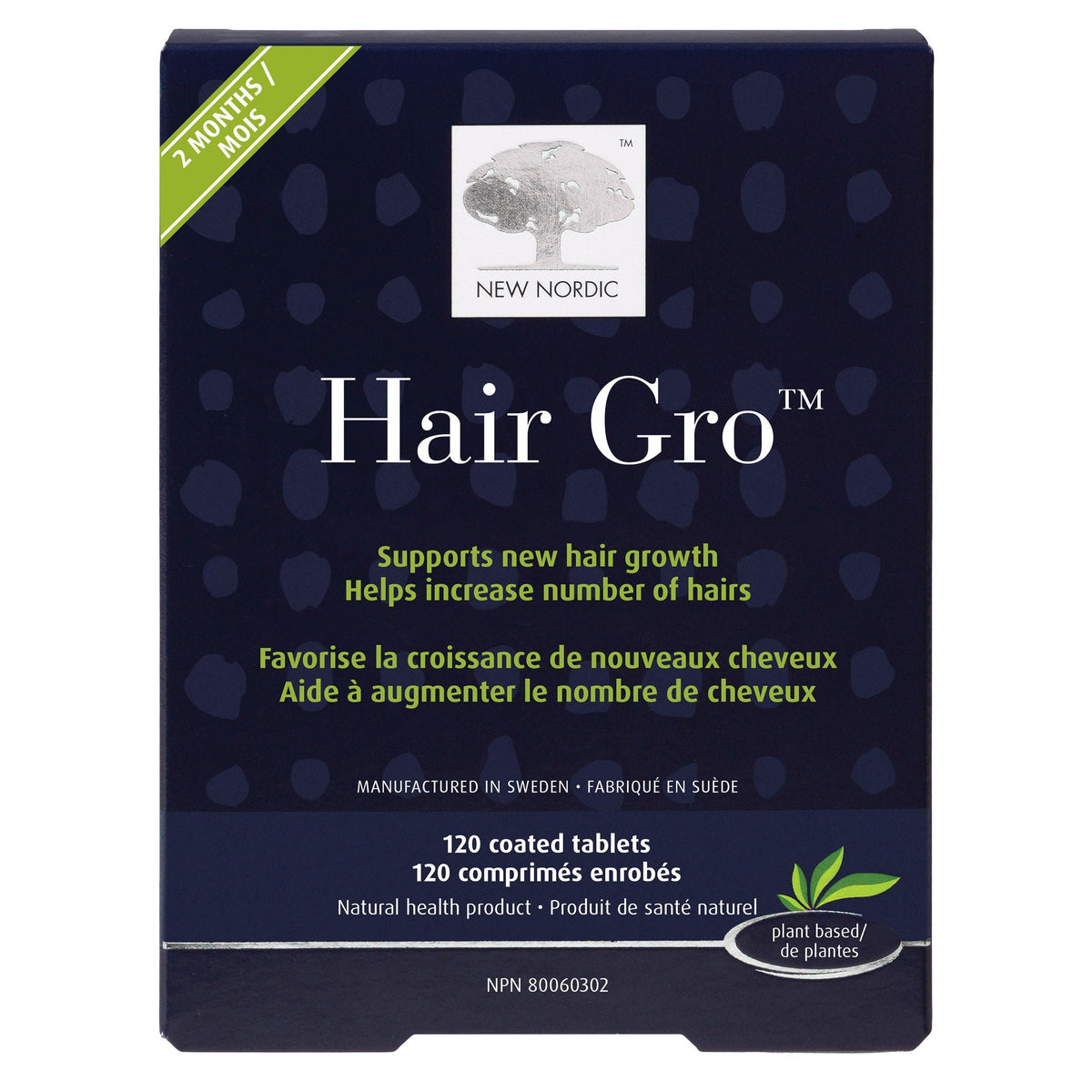 New Nordic Hair Gro 頭髮營養配方片 (120片) 產品圖片 1－Lohas 銀髮健康選品