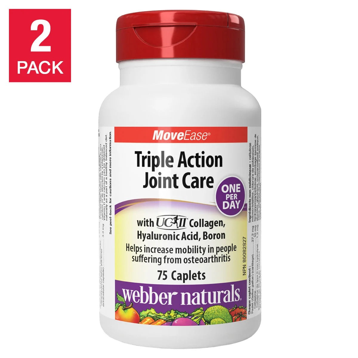 Webber Naturals 三重強效關節護理 (含 UC-II® 膠原蛋白) 150粒 (75粒 x 2樽) | 海外代購 - canadahk