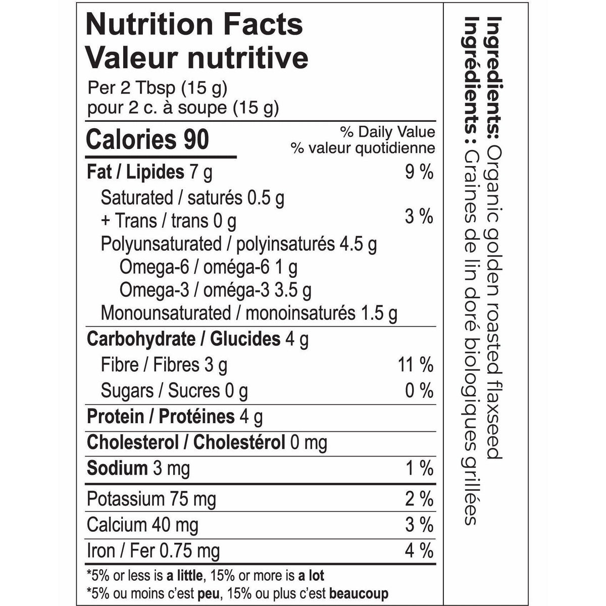 Canmar 有機烘焙金黃亞麻籽粉 Omega-3 + 膳食纖維 (1.2kg) 產品圖片 2－Lohas 銀髮健康選品
