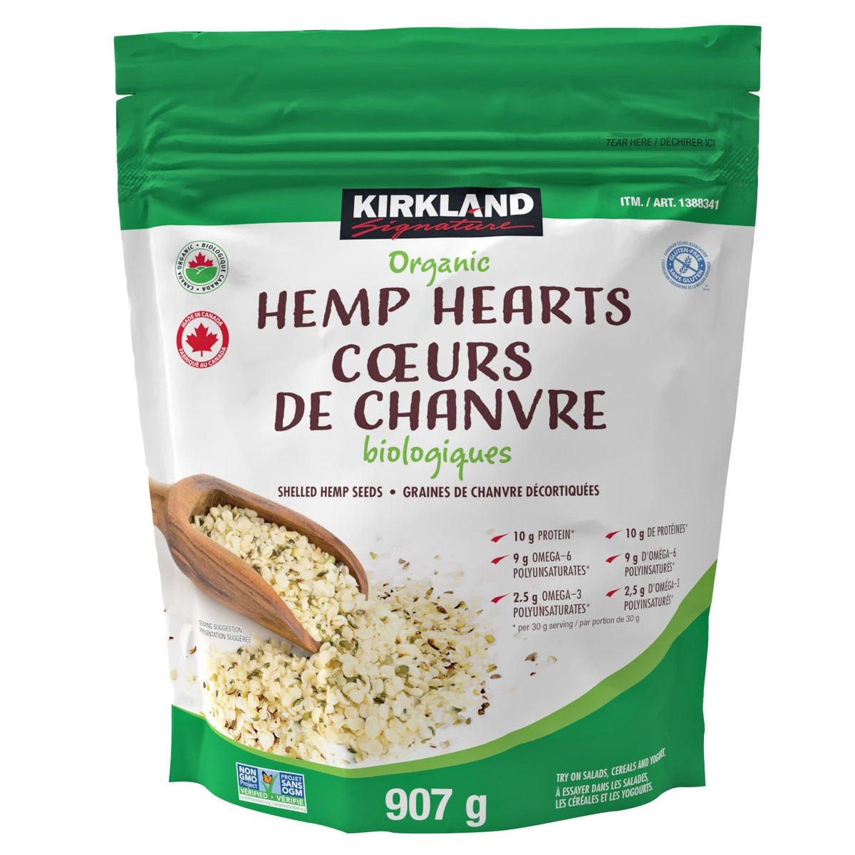 Kirkland Signature Organic Shelled Hemp Seeds (907g) | Overseas Purchasing