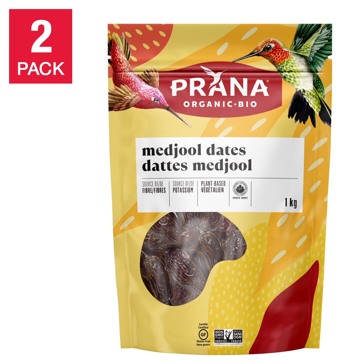 Prana 有機 Medjool 椰棗 大粒天然乾果 (1kg x 2包) 產品圖片 1－Lohas 銀髮健康選品