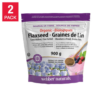 Webber Naturals 有機冷壓亞麻籽粉 (900g x 2包 特大裝) | 海外代購 - canadahk