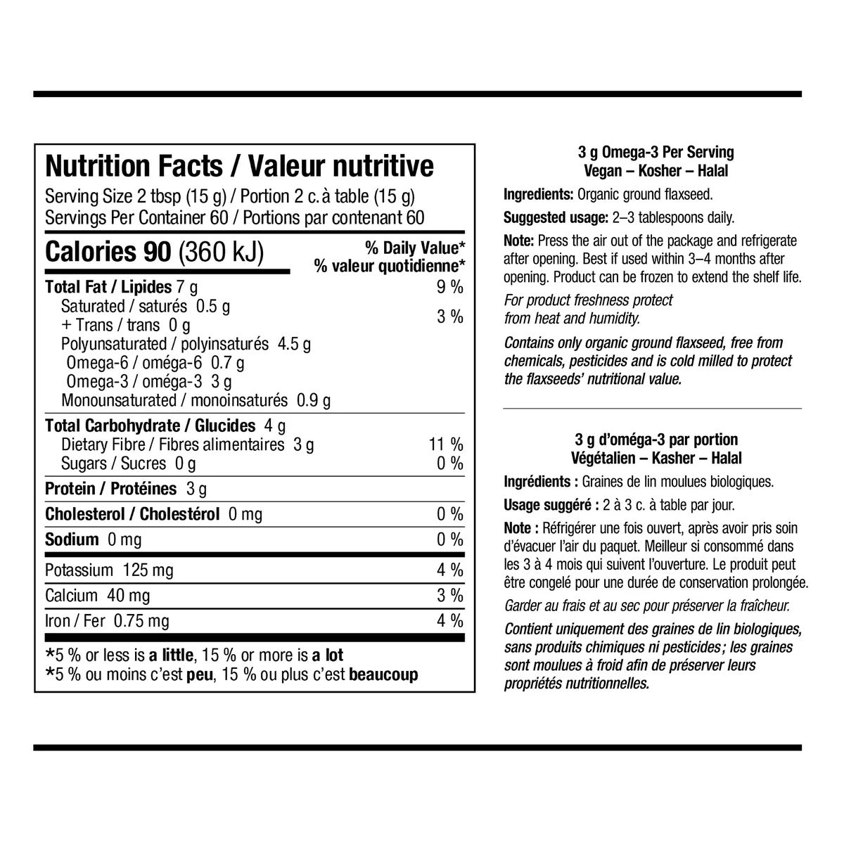 Webber Naturals 有機冷壓亞麻籽粉 (900g x 2包 特大裝) | 海外代購 - canadahk