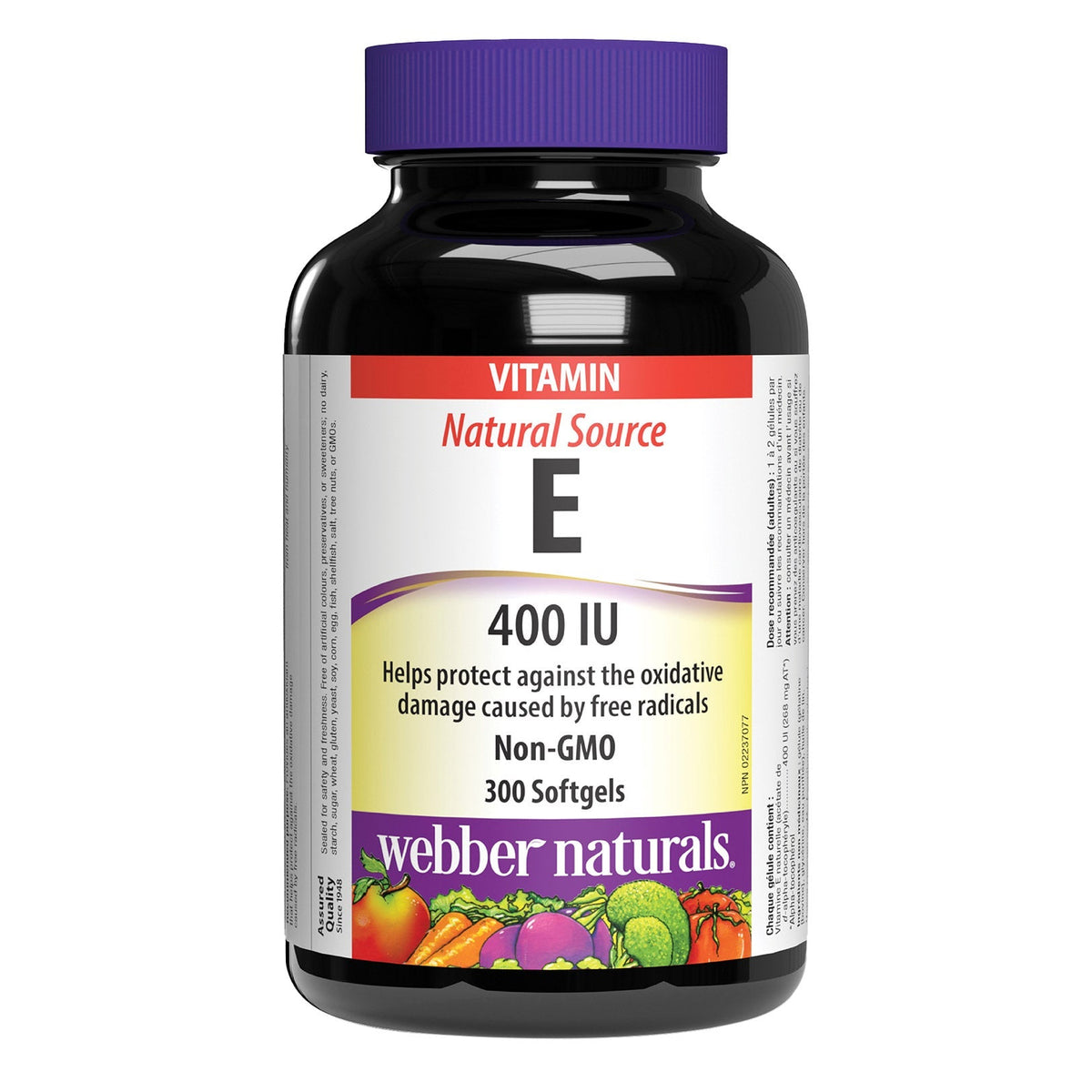 Webber Naturals Vitamin E 400 IU Antioxidant Softgels (300 Capsules) | Overseas Purchasing