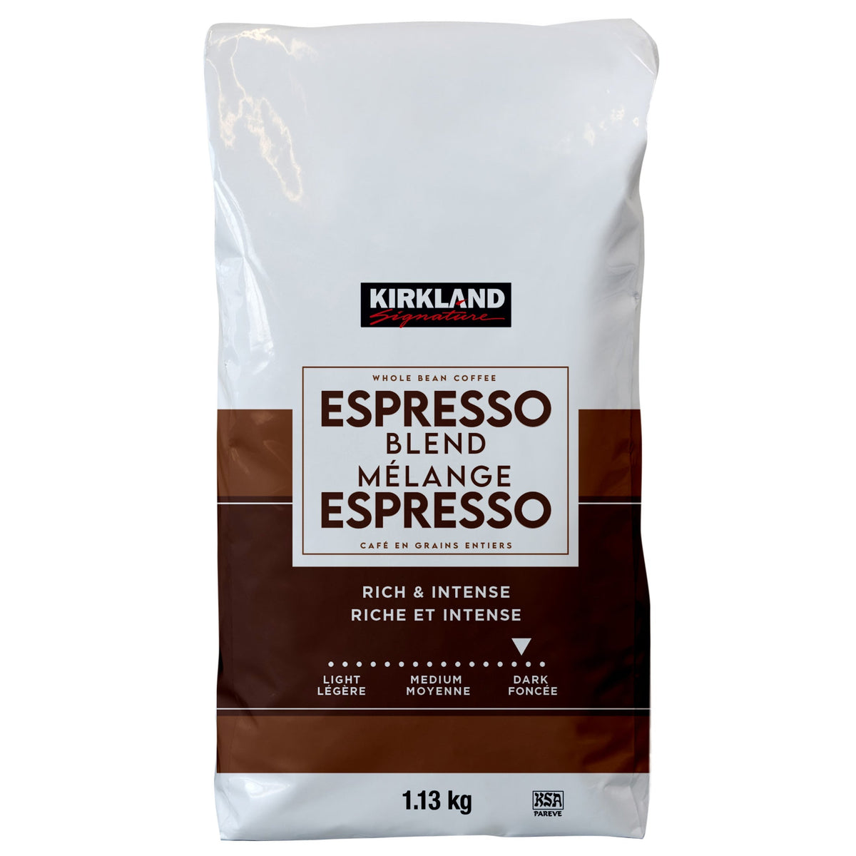 Kirkland Signature Espresso Blend Dark Roast Whole Bean Coffee (1.13kg) | Overseas Purchasing