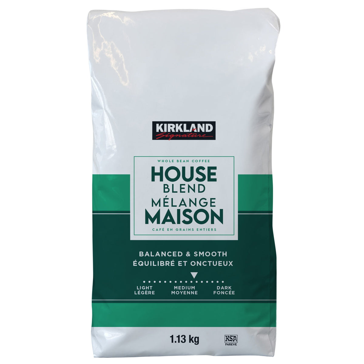 Kirkland Signature House Blend Medium-Dark Roast Whole Bean Coffee (1.13kg) | Overseas Purchase