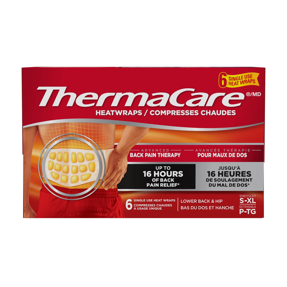 ThermaCare Advanced Back Pain Therapy HeatWraps (6 Patches) | Overseas Purchasing