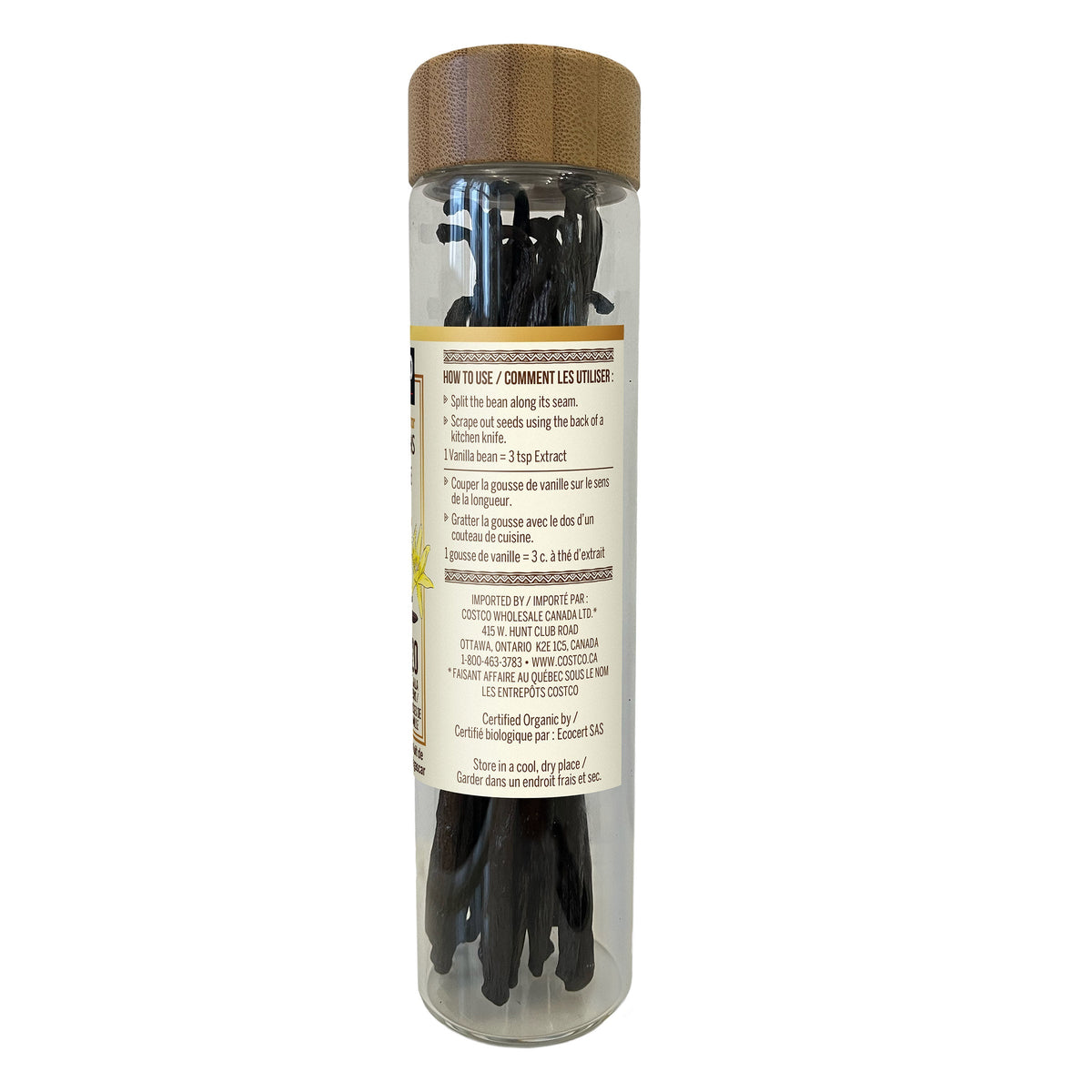 Kirkland Signature Organic Madagascar Vanilla Beans (20 count) | Overseas Purchasing