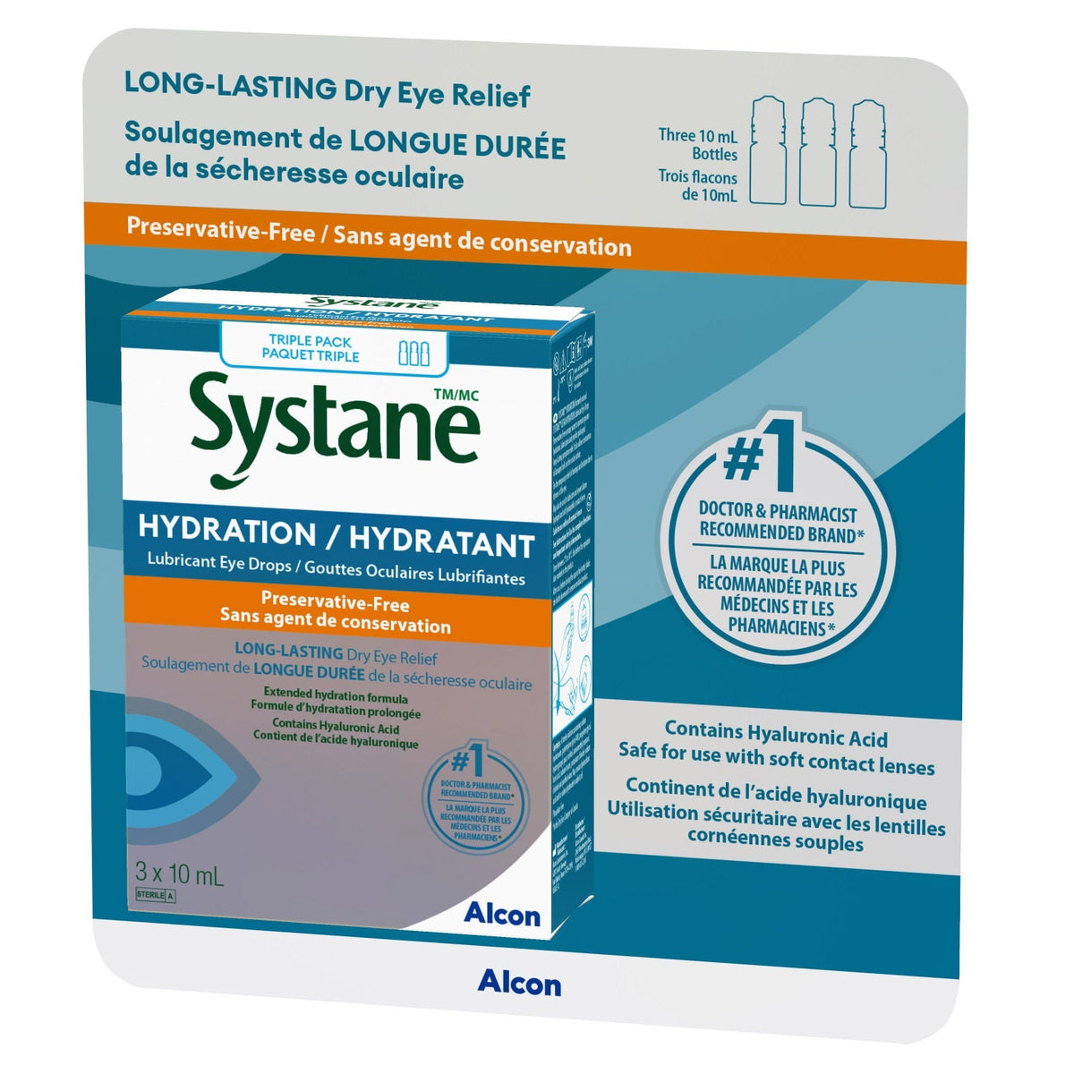 Systane Hydration 長效滋潤乾眼滴眼液 (10mL x 3樽) 產品圖片 1－Lohas 銀髮健康選品