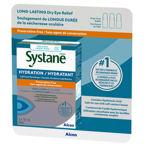 Systane Hydration 長效滋潤乾眼滴眼液 (10mL x 3樽) 產品圖片 1－Lohas 銀髮健康選品