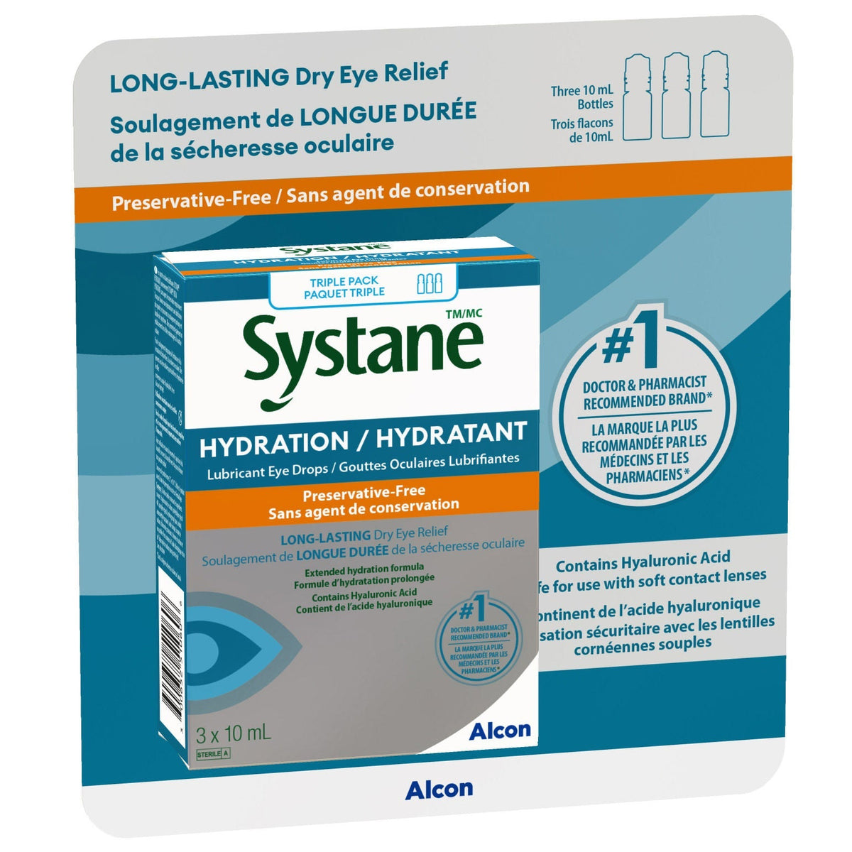 Systane Hydration 長效滋潤乾眼滴眼液 (10mL x 3樽) 產品圖片 2－Lohas 銀髮健康選品
