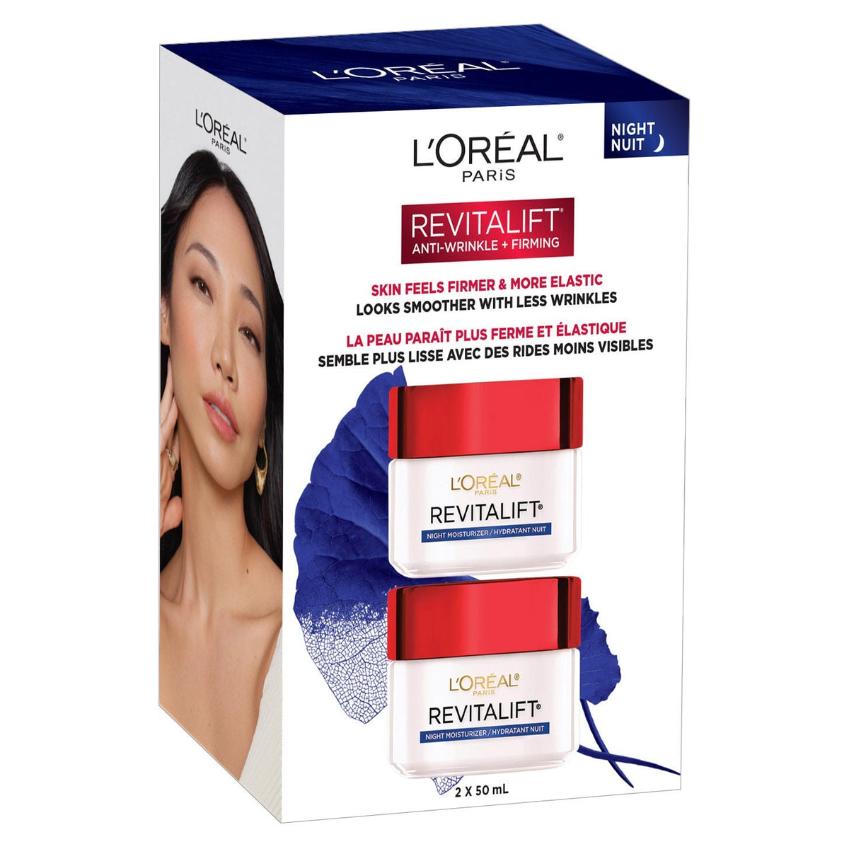 L'Oréal Paris Revitalift 抗皺緊緻晚霜 (50mL x 2罐) 產品圖片 1－Lohas 銀髮健康選品