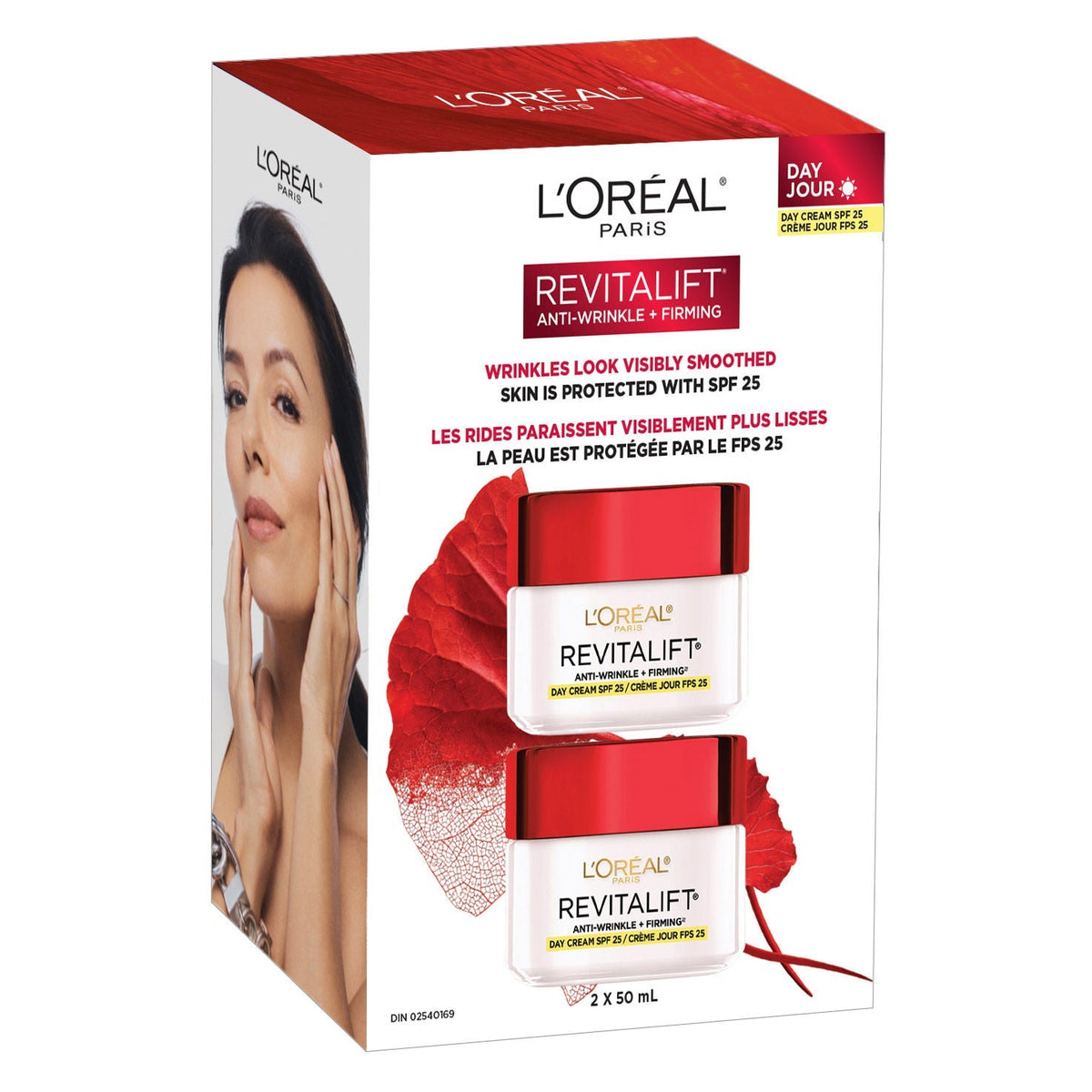 L'Oréal Paris Revitalift 抗皺緊緻日霜 SPF 25 (50mL x 2罐) 產品圖片 1－Lohas 銀髮健康選品