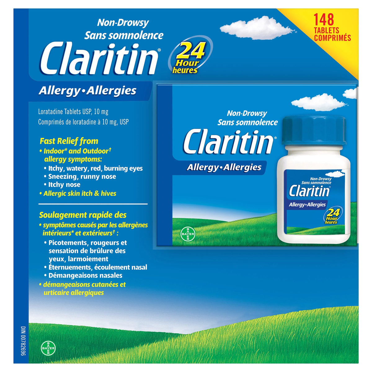 Claritin 24-Hour Non-Drowsy Allergy Tablets 10mg (148 Tablets) | Overseas Purchasing Agent