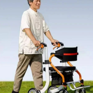 芝衛無腳踏特別款助行器 – 可坐可推｜6檔高度自由調整帶腳踏｜9.85kg - 樂耆同行 Lohas Elderly－香港樂齡長者用品專門店