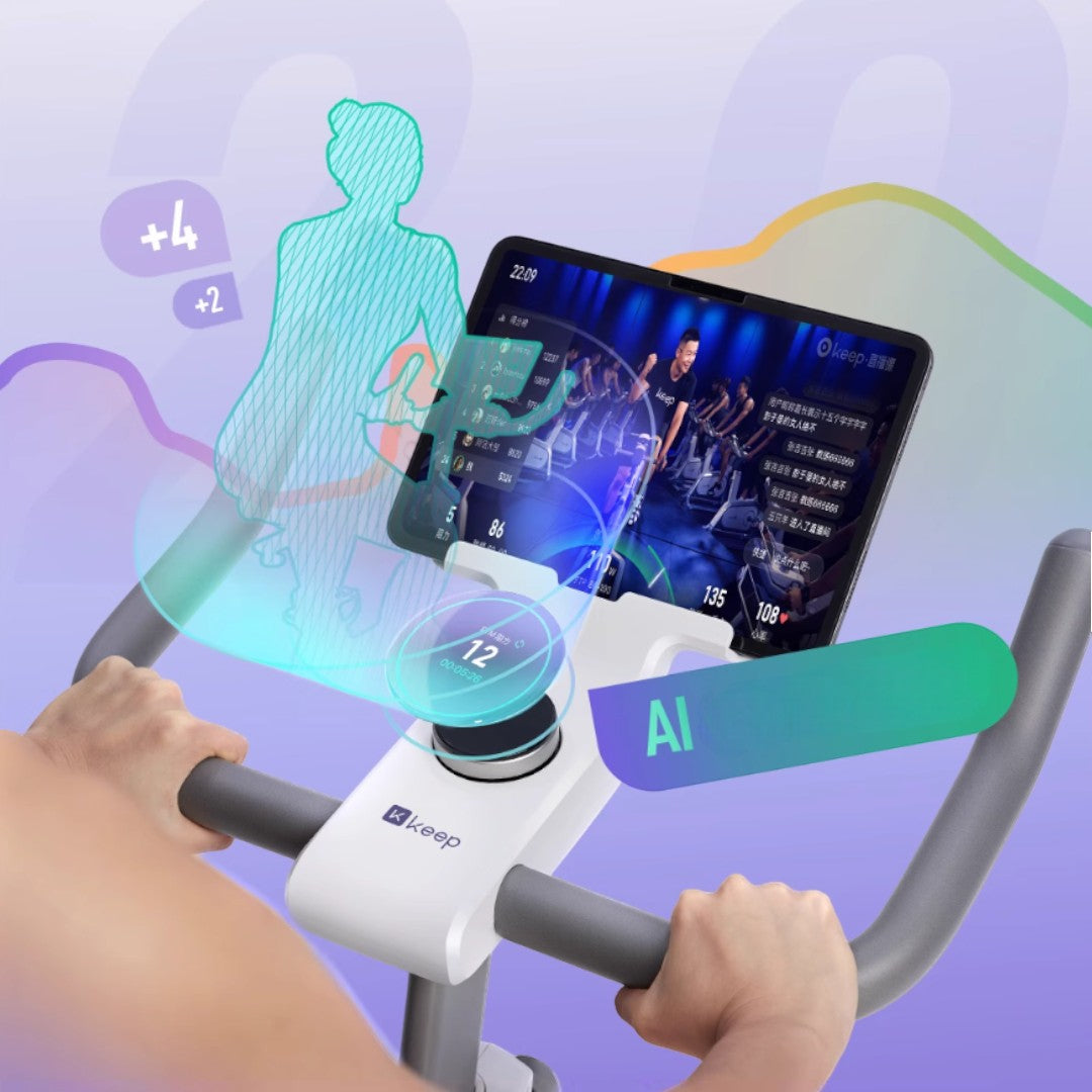 Keep 動感單車 C2 Lite+（插電＆智能自發電版）產品不含IPad或屏幕-健身用品-FIT MART 香港智能健康及運動生活用品專門店：筋膜槍、瑜伽輔助工具、智能健身設備