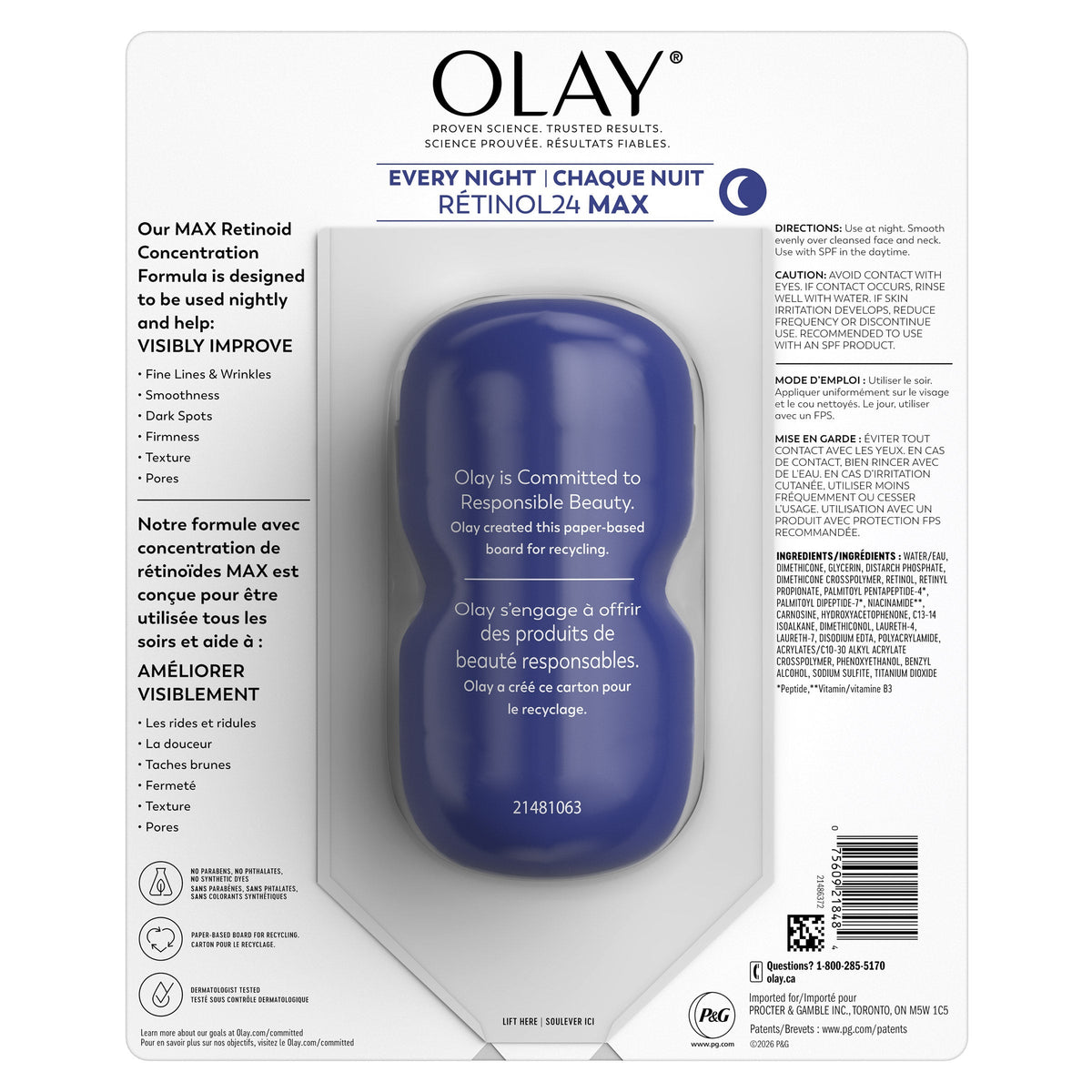 Olay Retinol24 MAX 視黃醇晚霜 (50mL x 2罐) 產品圖片 2－Lohas 銀髮健康選品