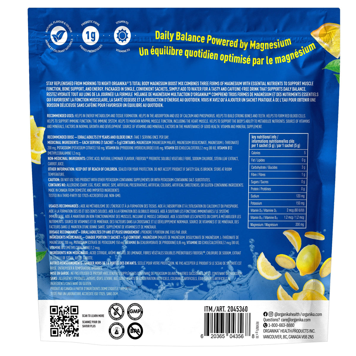 Organika Total Body Magnesium Boost 全身鎂補充粉 (30包) 產品圖片 2